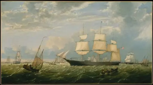 The Golden State Entering New York Harbor, by Fitz Henry Lane