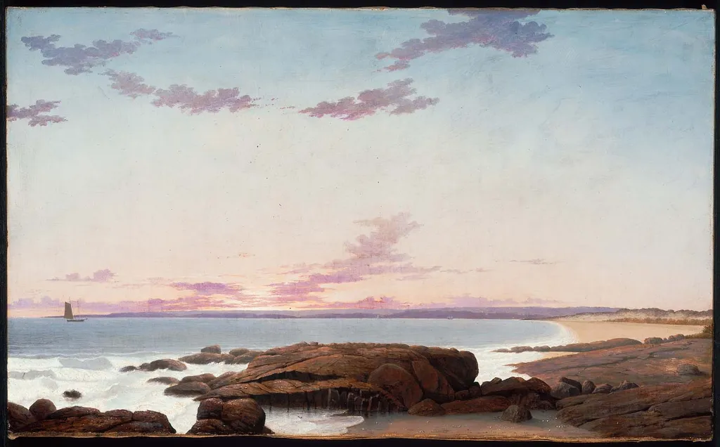 View of Coffin's Beach, by Fitz Henry Lane, oil, 1862