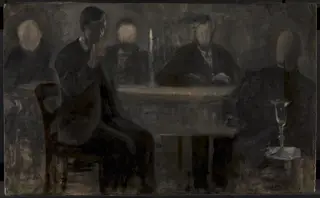 Five Portraits. Study for painting in Thielska Galleriet, Stockholm