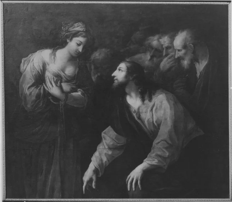 Christus und die Ehebrecherin, by Flaminio Torre, unspecified, 1641