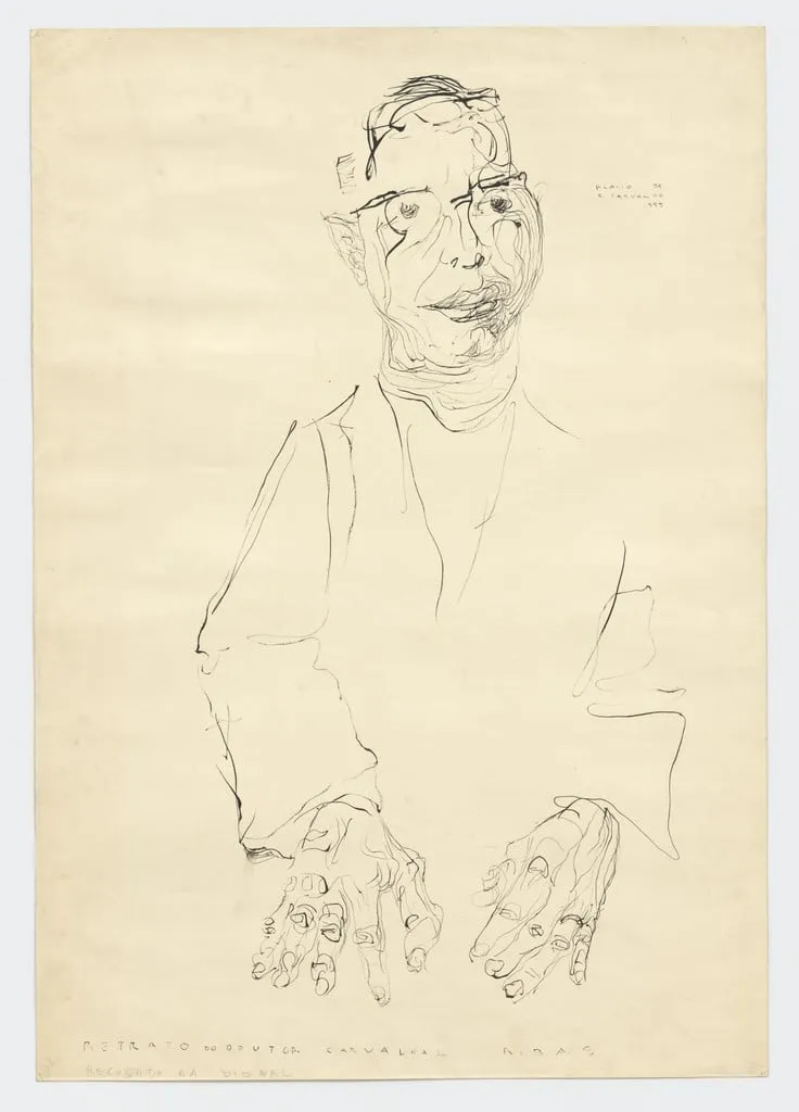 Untitled, by Flávio de R. Carvalho, ink, 1955