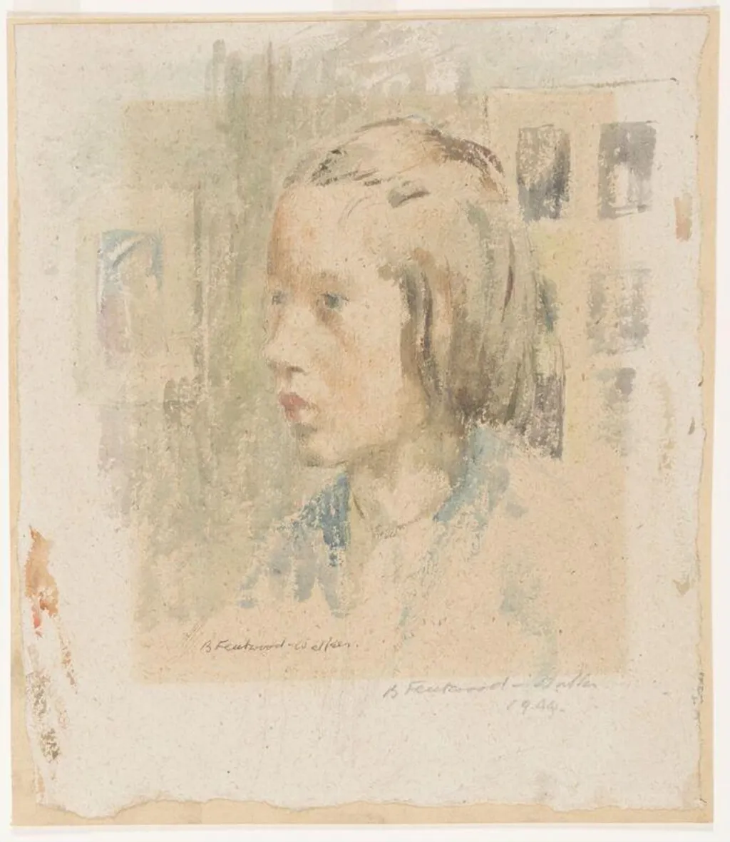 Head of a Girl, by Fleetwood-Walker, watercolor, 1920