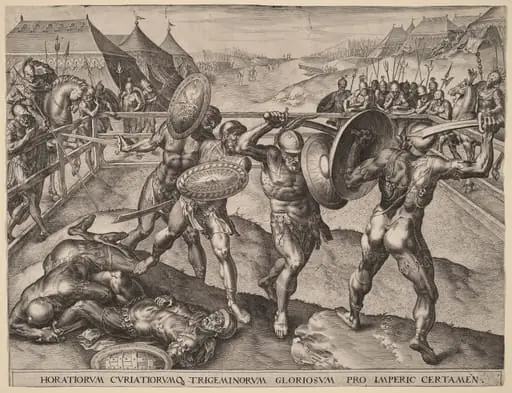 Battle of the Horatii and the Curiatii, by Flemish 16th Century