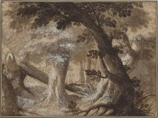 Forest Interior, by Flemish 17th century