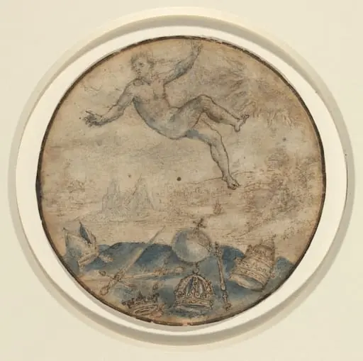 Man Falling from the Sky, by Flemish 17th century