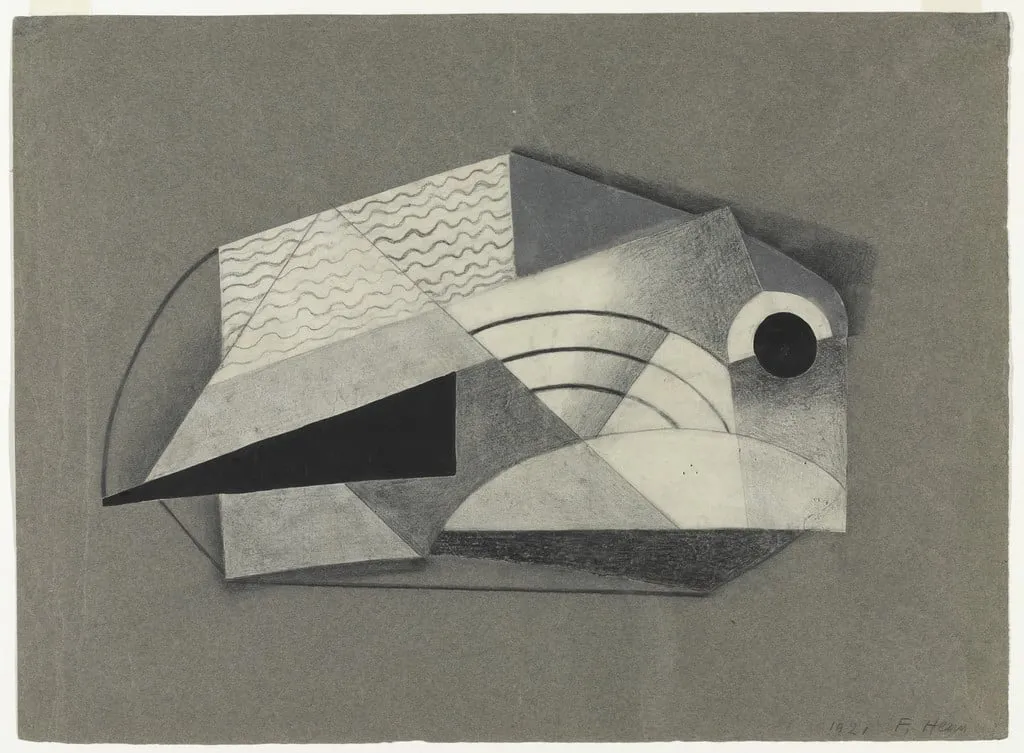 Untitled, by Florence Henri, oil, 1921