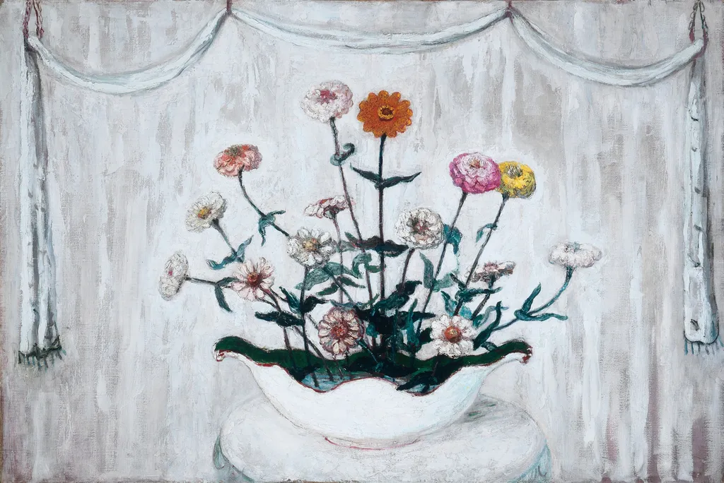 Zinnias, by Florine Stettheimer, unspecified, 1920