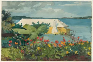 Flower Garden and Bungalow, Bermuda, by Winslow Homer