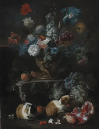 Flower Piece with Guinea Pigs