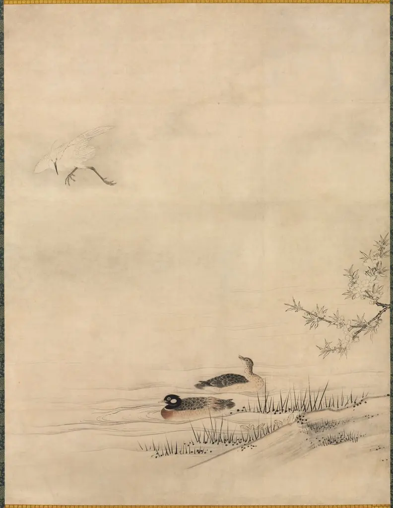 Flowers and Birds in a Spring Landscape