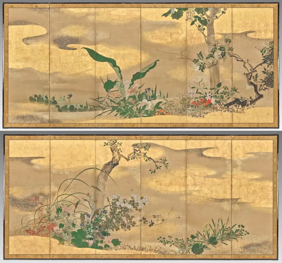 Flowers and Trees of the Four Seasons, Watanabe Shikō