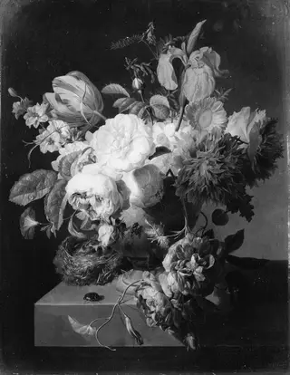 Flowers in a Stone Vase