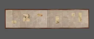 花鳥図風炉先屏風|Folding Screen for Tea Ceremony with Six Bird-and-Flower Paintings, by Shibata Zeshin