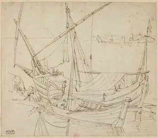 Boats, by Follower of Agostino Tassi