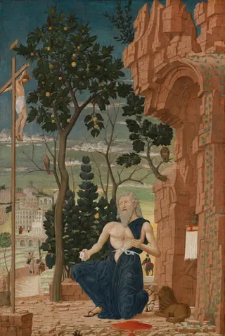 Saint Jerome in the Wilderness, by Follower of Andrea Mantegna, 1475
