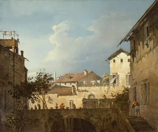 The Terrace, by Follower of Canaletto