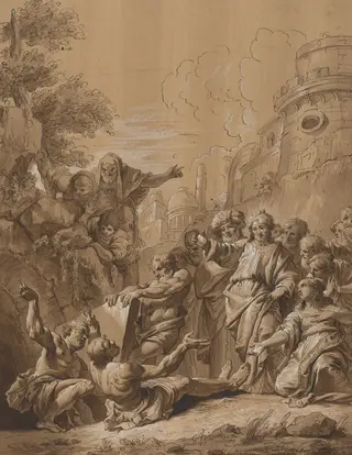 The Raising of Lazarus, by Follower of Francesco Fontebasso