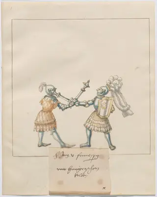 Foot Combat with Maces and Tartsche Shields