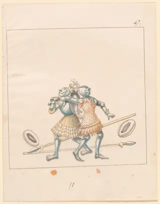 Foot Combat with Spears and Buckler Shields