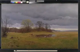 Forårslandskab med regnbyger. Sydsjælland
