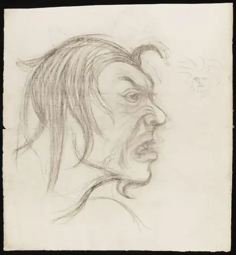 Head of a fiend, by Forbes-Robertson