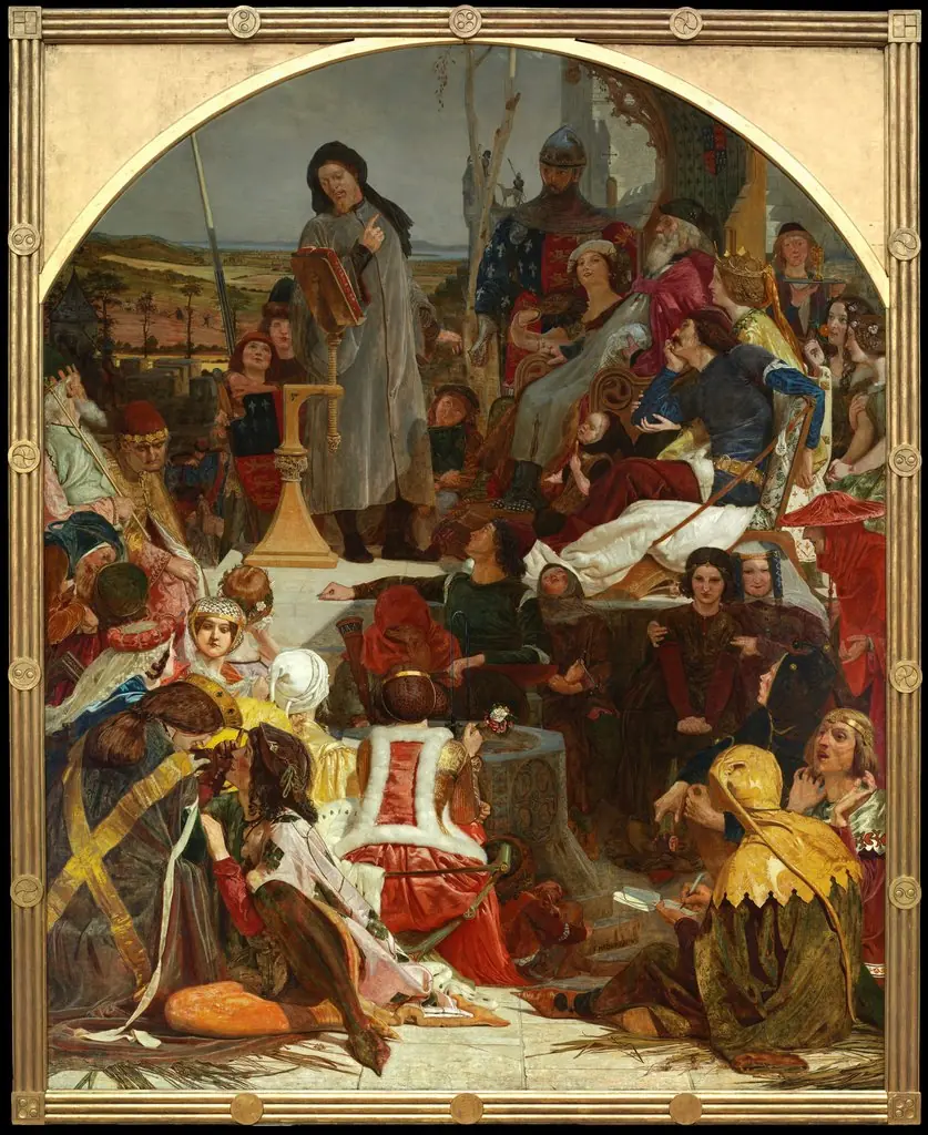 Chaucer at the court of Edward III, by Ford Madox Brown