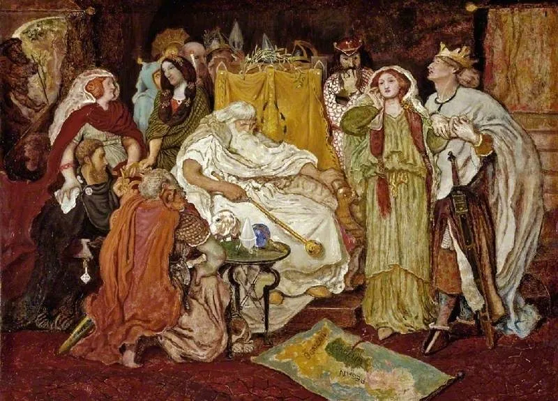 Cordelia's Portion, by Ford Madox Brown, oil, 1871