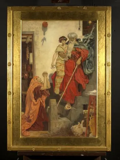 Elijah restoring the widow's son, by Ford Madox Brown