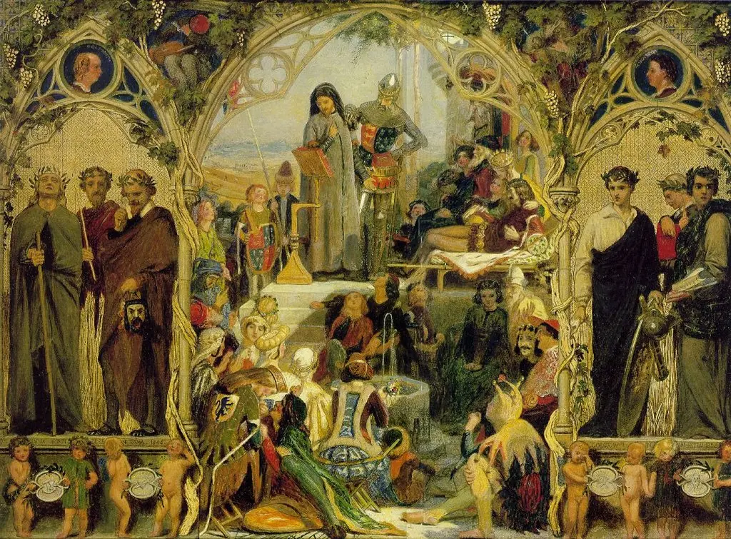 The Seeds and Fruits of English Poetry, by Ford Madox Brown