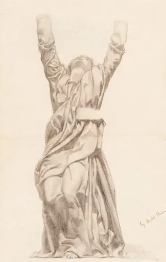 The Virgin Swooning [recto], by Ford Madox Brown