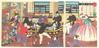 歌川義虎画　『外国人遊興之図』|Foreigners Enjoying a Party (Gaikokujin yūkyō no zu)