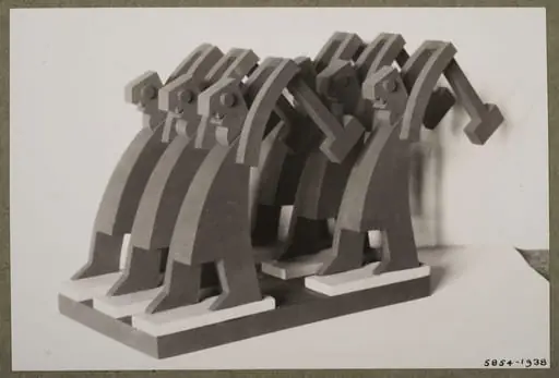 Workmen with hammers, by Fortunato Depero