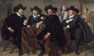 Four directors of the arquebusier's guild, Amsterdam, 1655, by Bartholomeus van der Helst