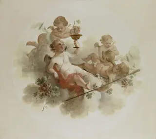 Four Putti with Grapes