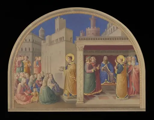 Copy after St Stephen preaching and St Stephen before the Council, Fra Angelico in the Niccoline Chapel (Vatican, Rome), by Fra Angelico