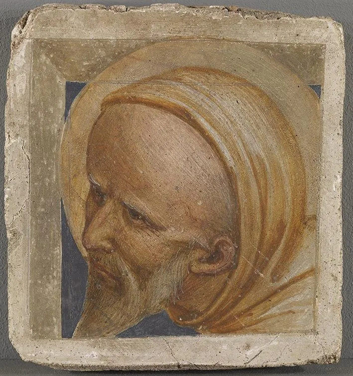 Kopf eines hl. Mönchs, by Fra Angelico, unspecified