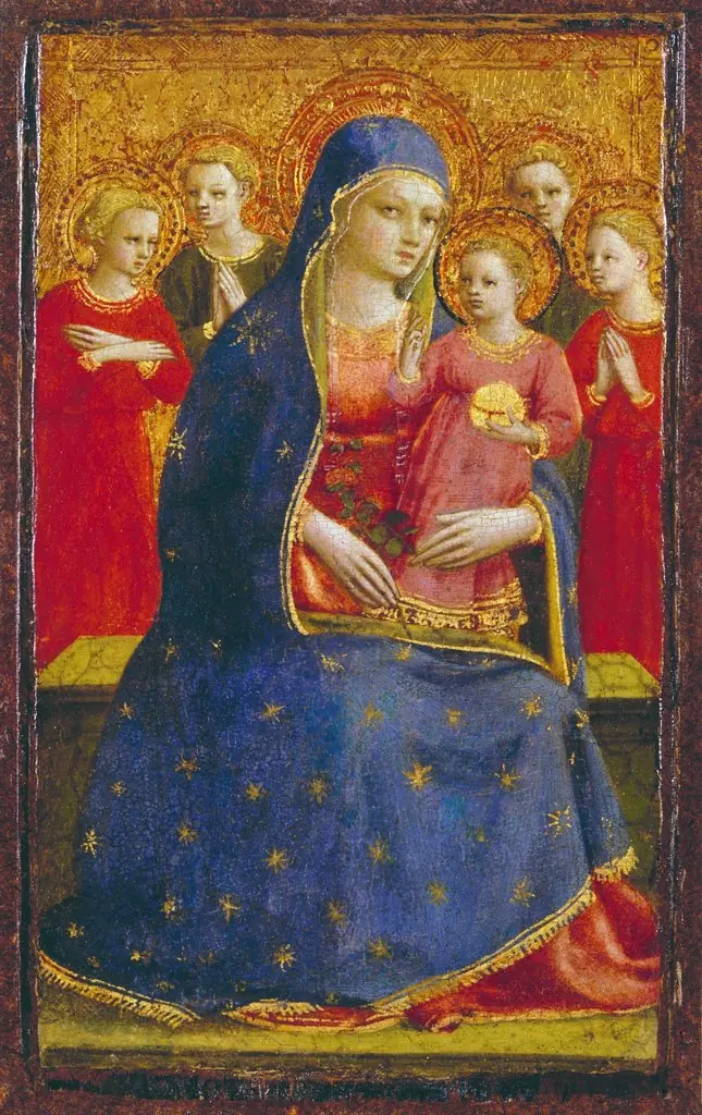 Madonna and Child with Angels, by Fra Angelico