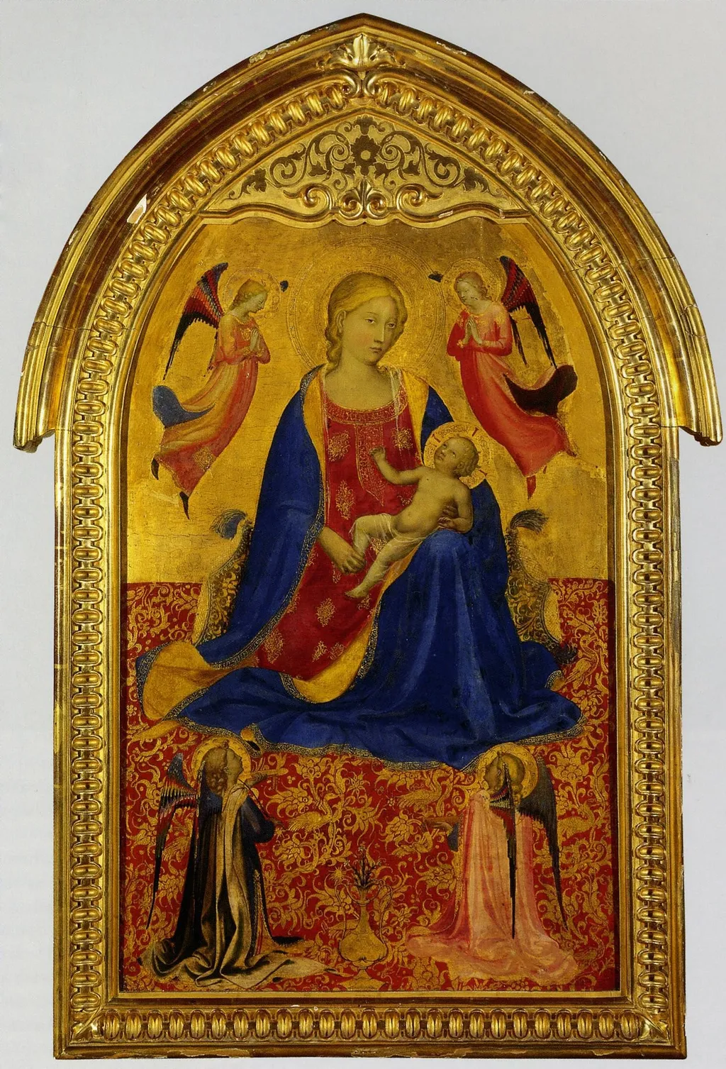 Madonna and Child with Four Аngels, by Fra Angelico, tempera, 1420