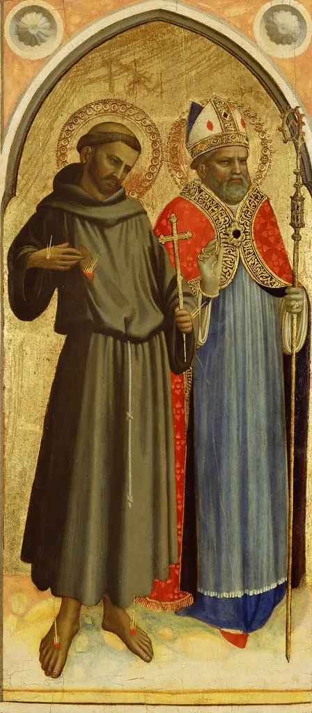 Saint Francis and a Bishop Saint, by Fra Angelico