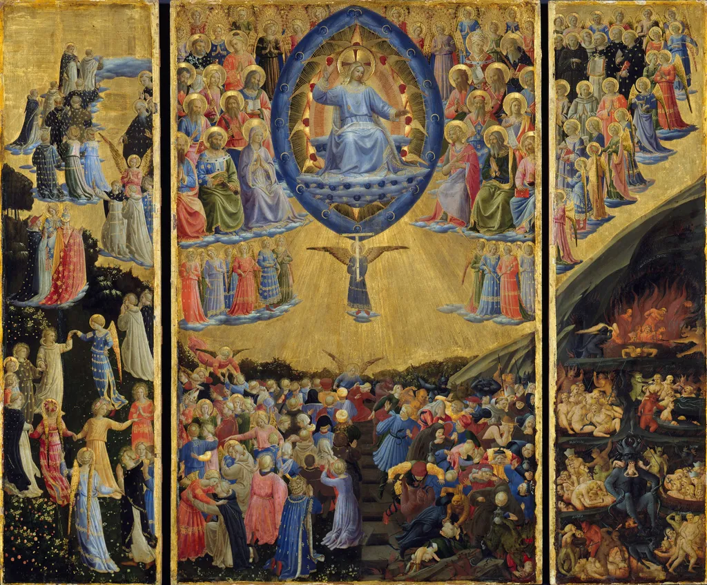 Triptych: The Last Judgment, by Fra Angelico, paint, 1437