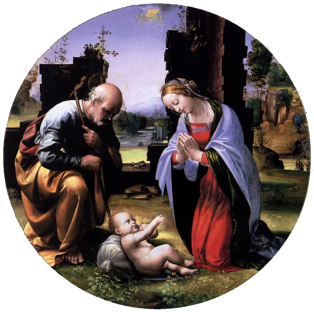 Adoration of the Child, by Fra Bartolomeo, unspecified, 1500