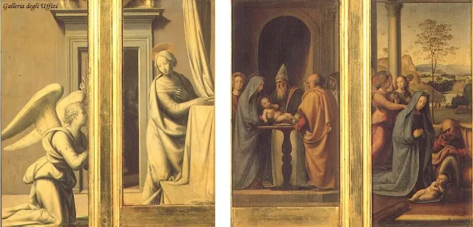 The Annunciation and Circumcision and Nativity of Christ, by Fra Bartolomeo, 1500