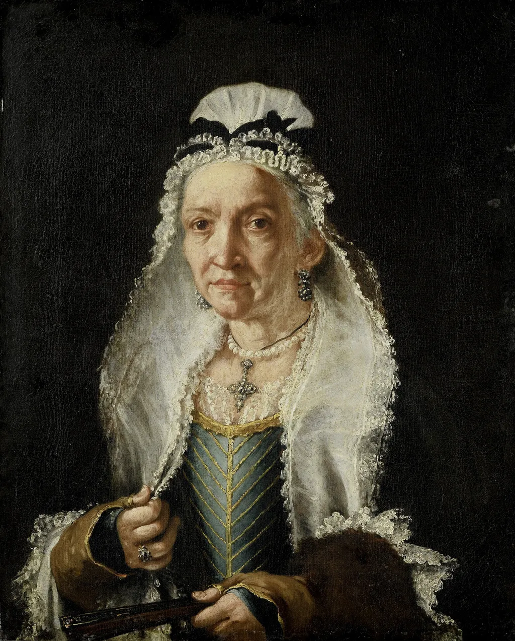 Portrait of an Old Lady, by Fra Galgario, oil, 1730