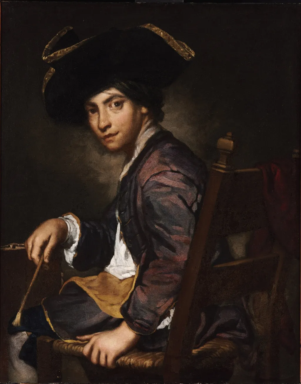 Young Painter in His Studio, by Fra Galgario, oil, 1730