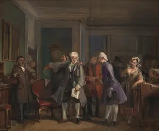 Fra Ludvig Holbergs "Den Stundesløse", I akt, 6. scene