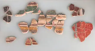 Fragments of wall painting