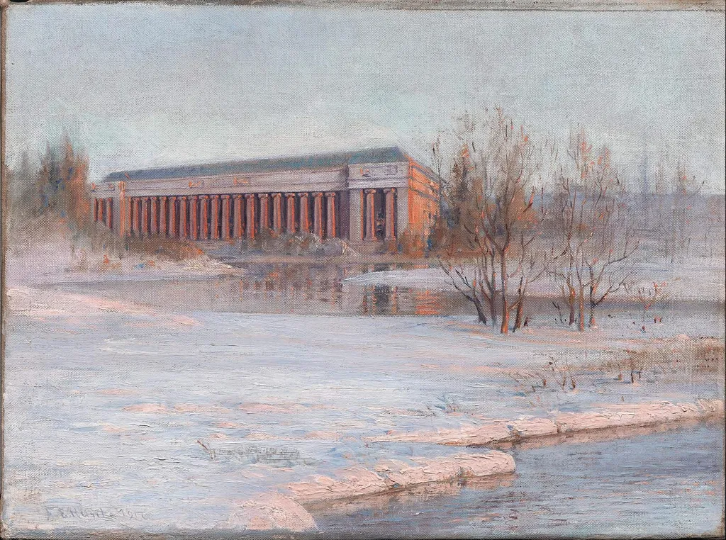 The Museum of Fine Arts, Evans Memorial Wing, by Frances Emily Hunt, oil, 1917