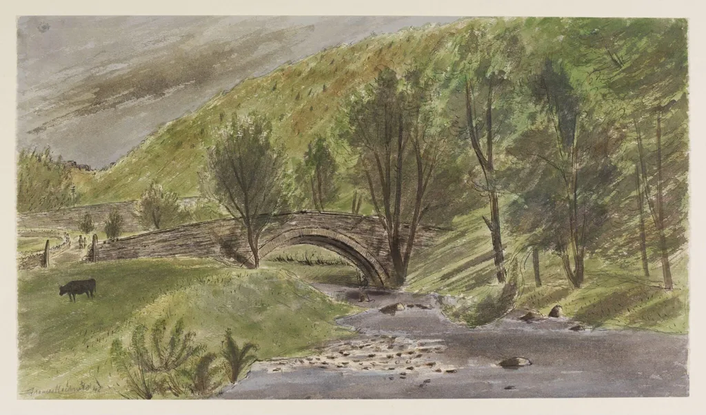 Dol-y-moch Bridge in the Maentwrog Valley, Merionethshire, by Frances Macdonald, watercolor
