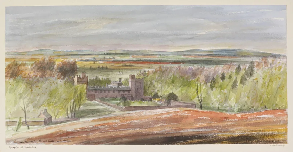 Naworth Castle, Cumberland, by Frances Macdonald, watercolor