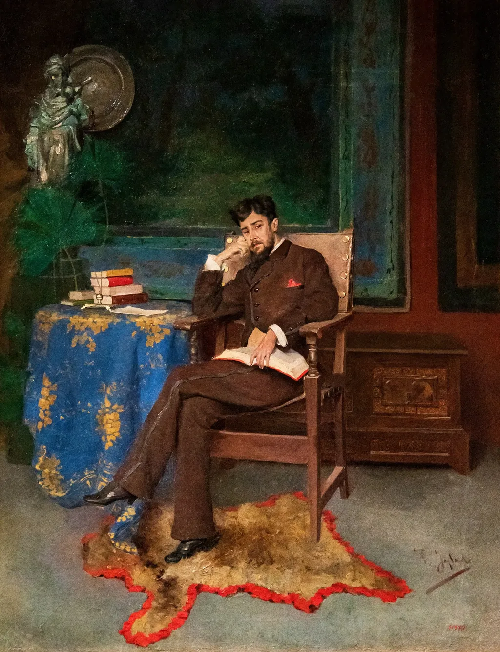 Portrait of Pompeu Gener, by Francesc Inglada, oil, 1893